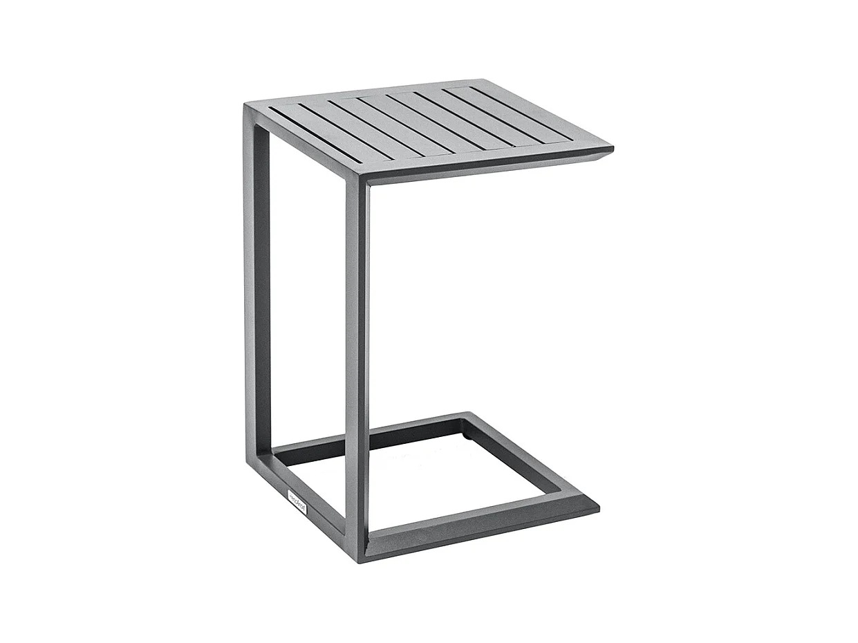 Table d'appoint en aluminium gris Graphite Evasion - Hespéride