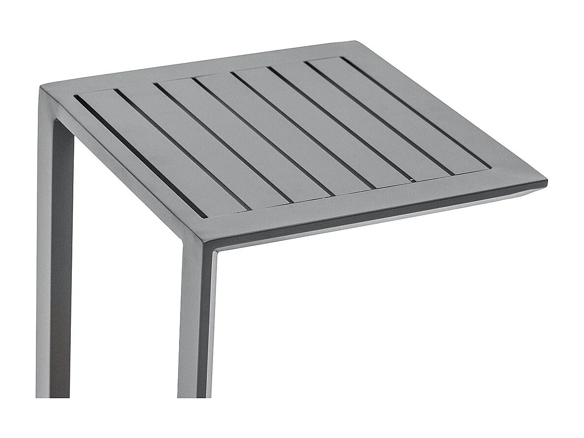 Table d'appoint en aluminium gris Graphite Evasion - Hespéride