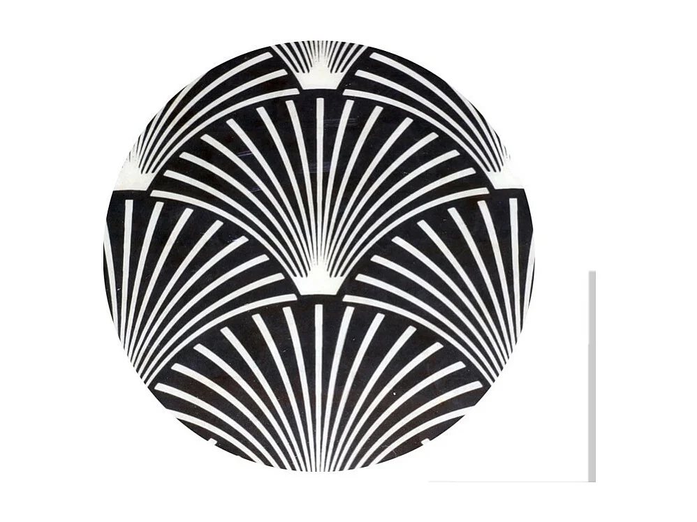 Set de 2 tables rondes plateaux éventails Art up