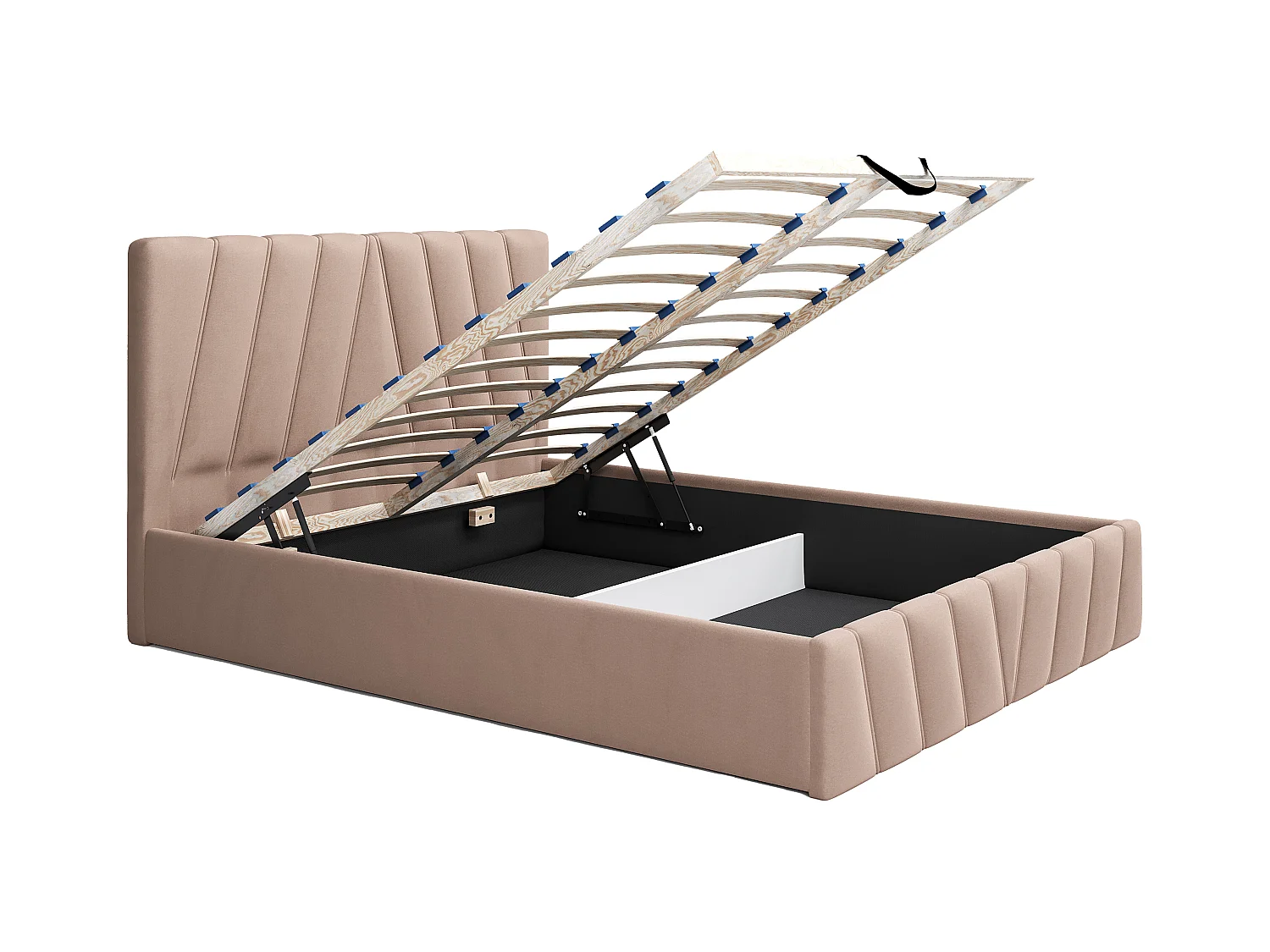 Canapé abatible 160 x 200 cm - Terciopelo - Beige - LIDAMA de Pascal Morabito