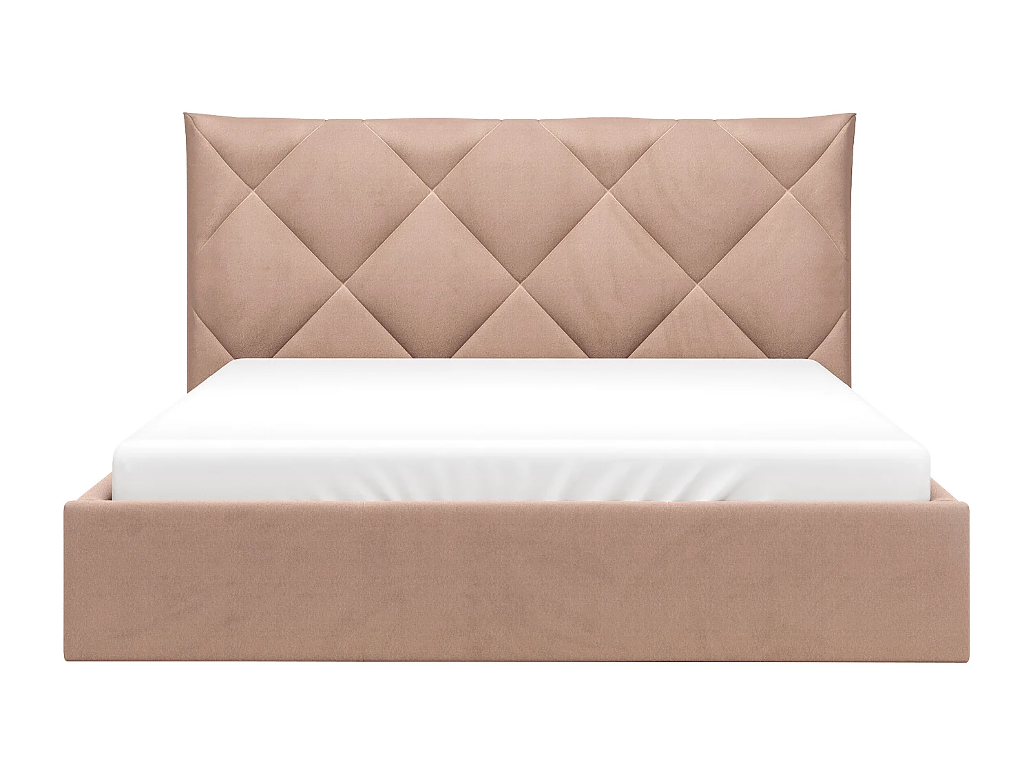 Bed met opbergruimte 160 x 200 cm - Velours - Beige - STARI van Pascal Morabito - van Pascal Morabito