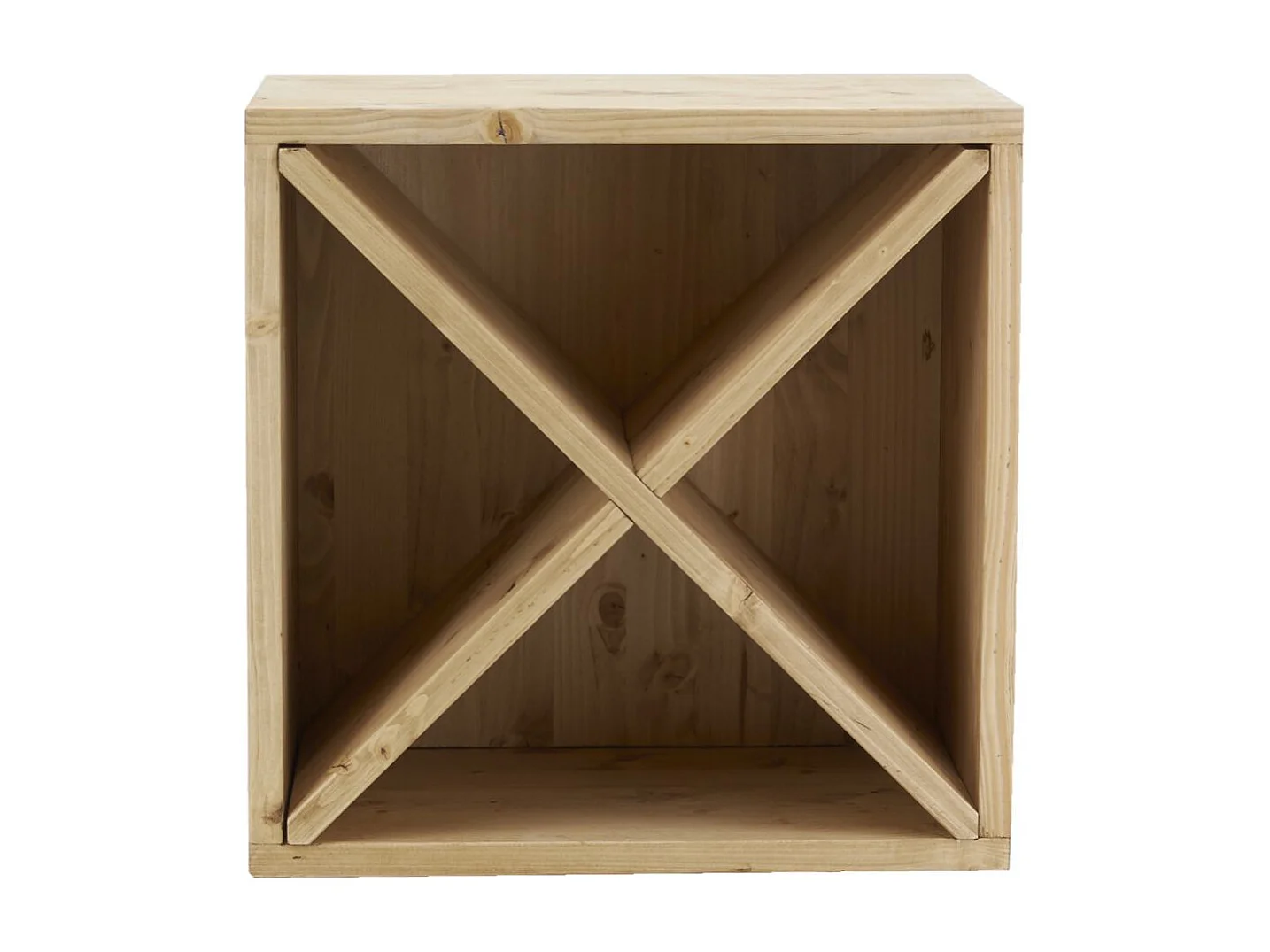 Casier à bouteilles en épicéa ciré miel