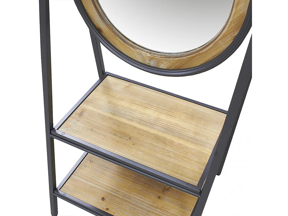 Psyché en pin et métal