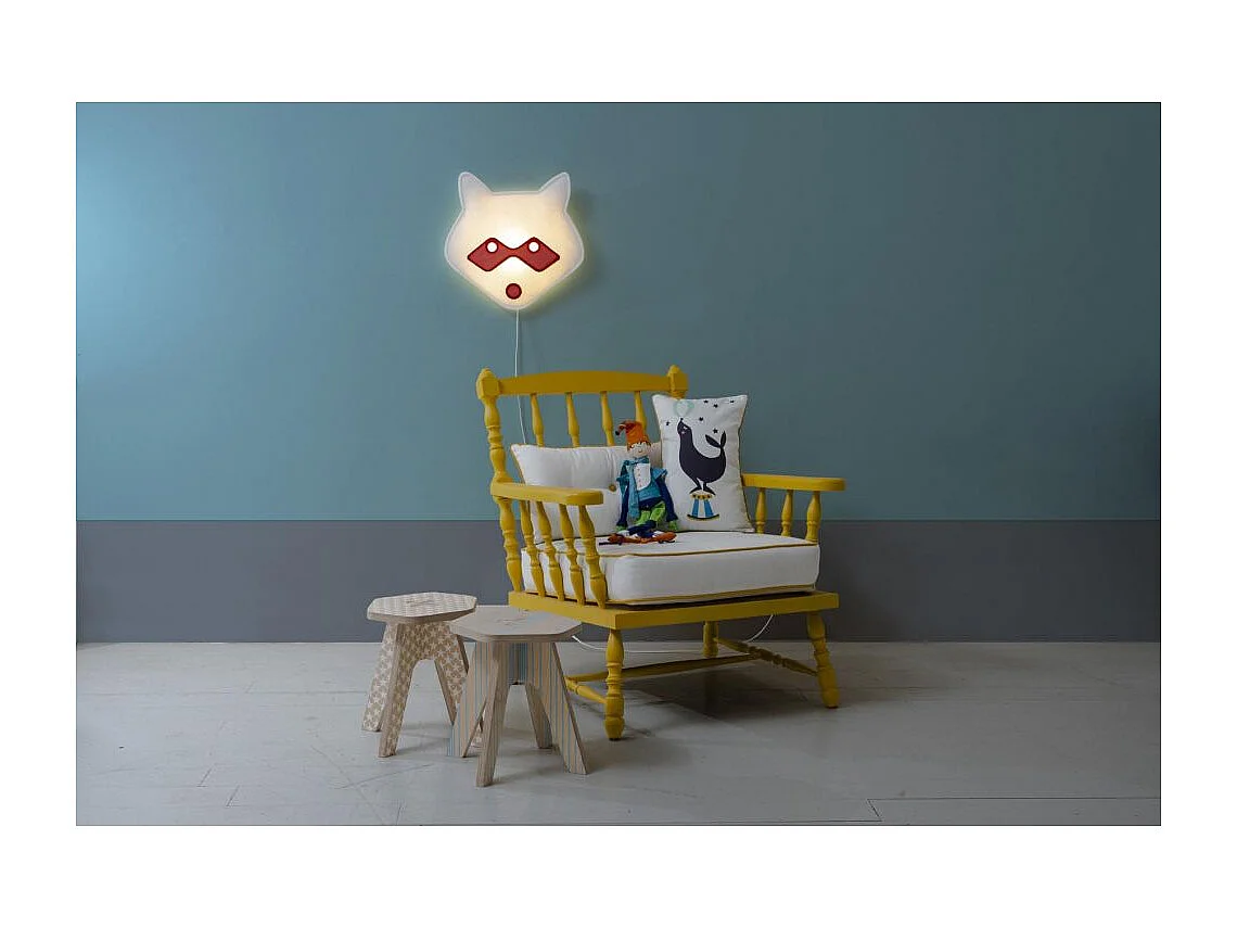 Applique animal masqué led Raton laveur