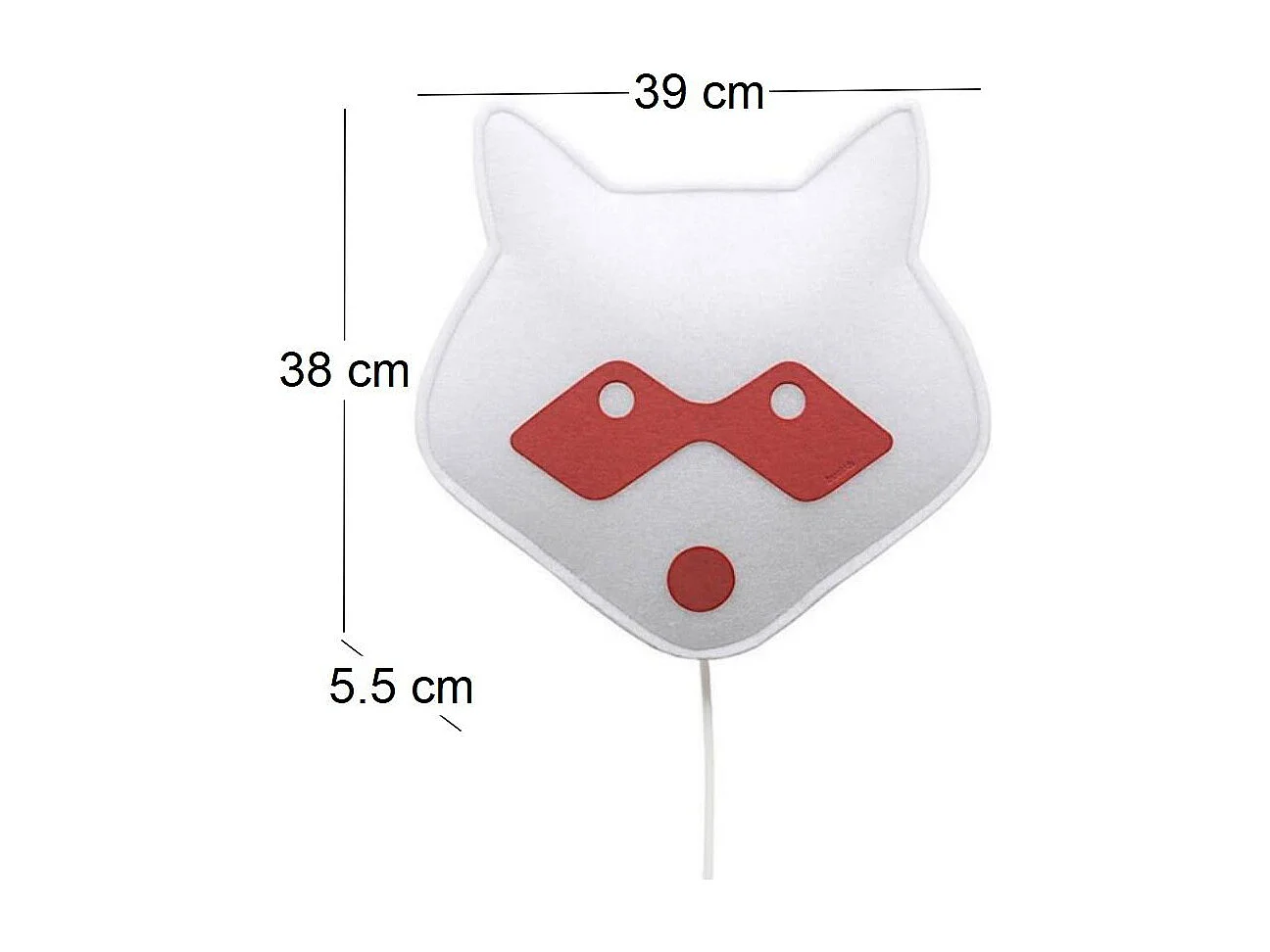 Applique animal masqué led Raton laveur