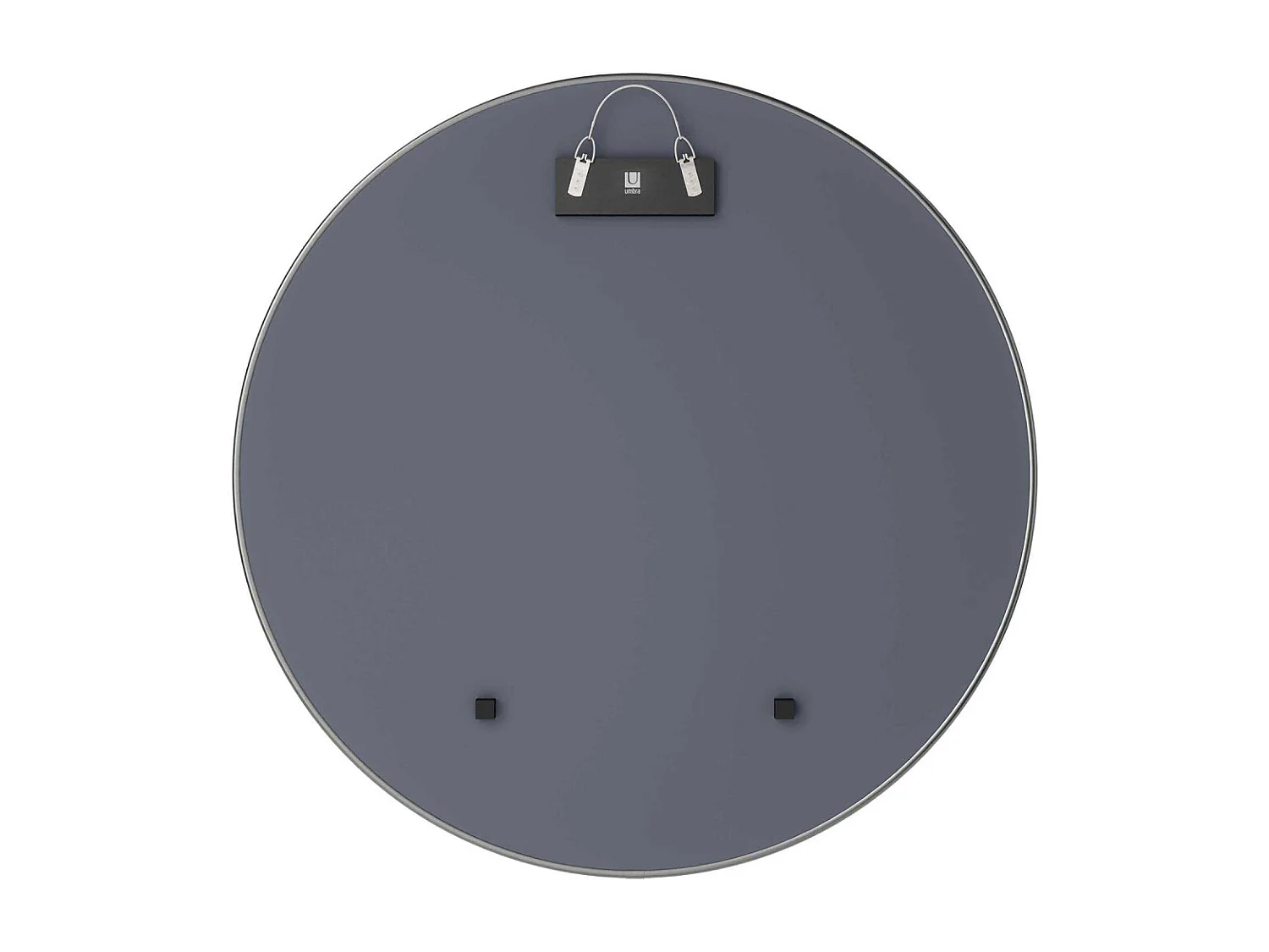 Runder Spiegel aus Metall 86 cm "Titanium"