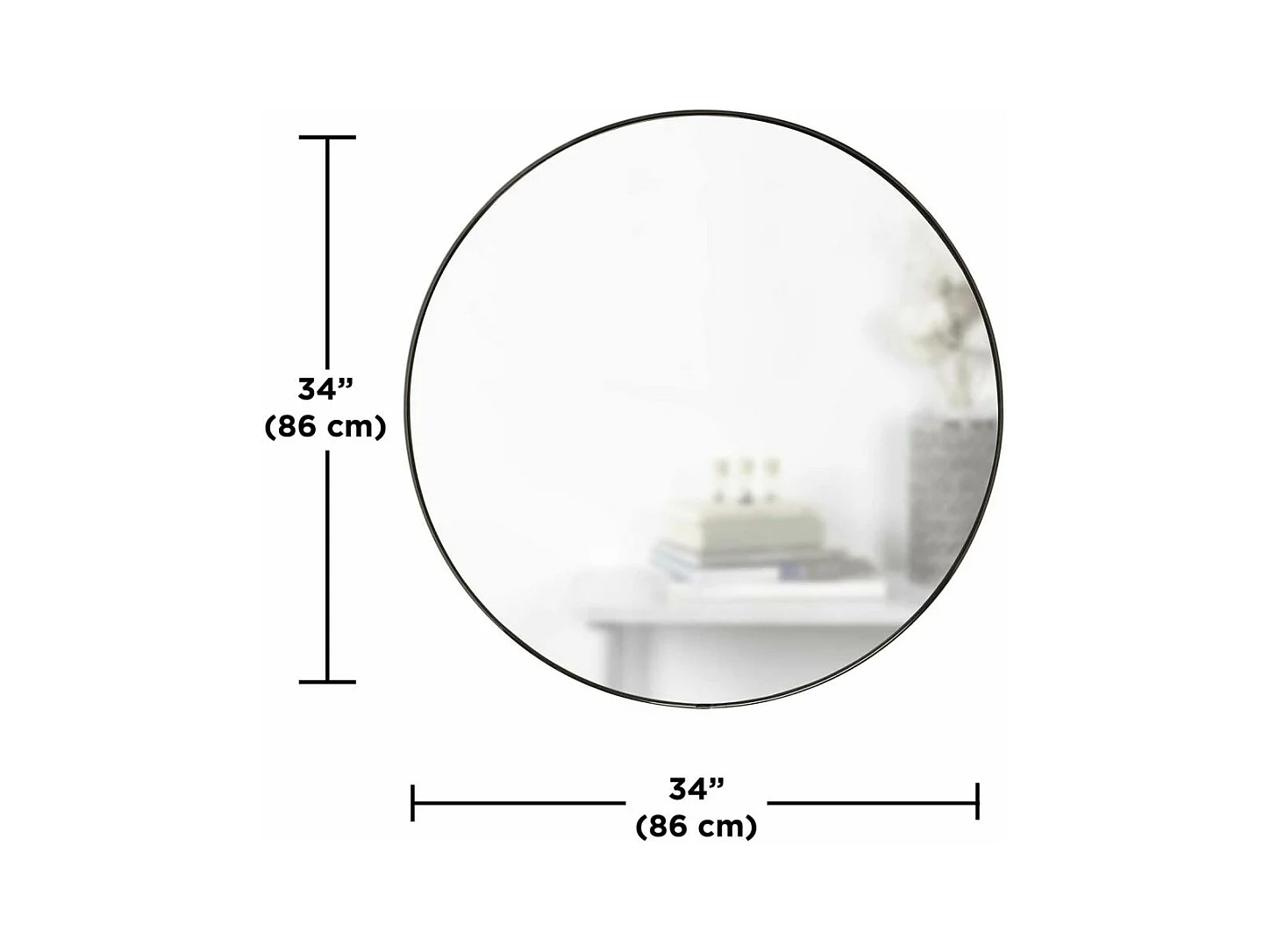 Miroir rond en métal 86 cm Hubba