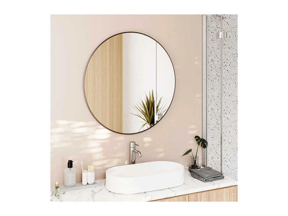 Miroir rond en métal 86 cm Hubba
