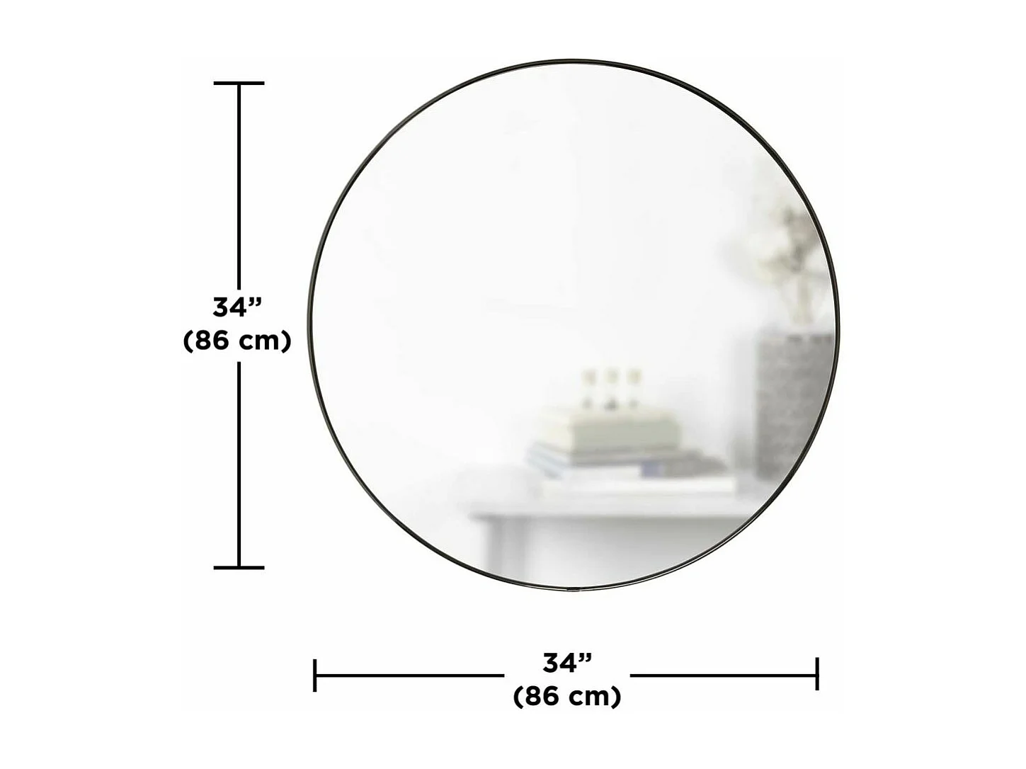 Miroir rond en métal 86 cm Hubba