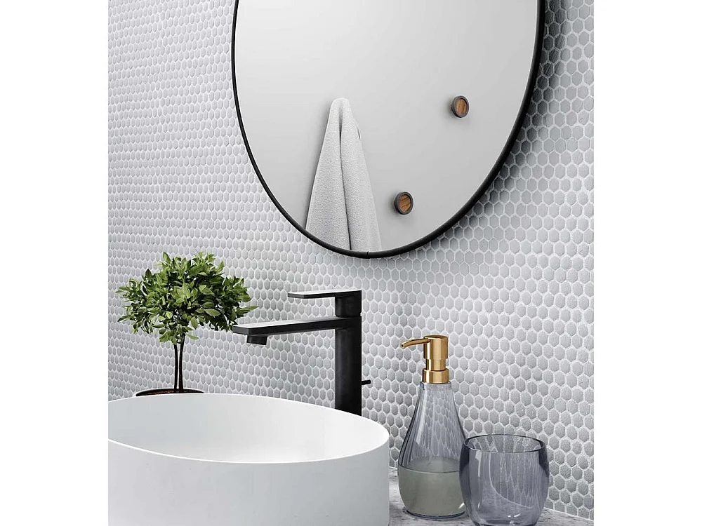 Miroir rond en métal 86 cm Hubba