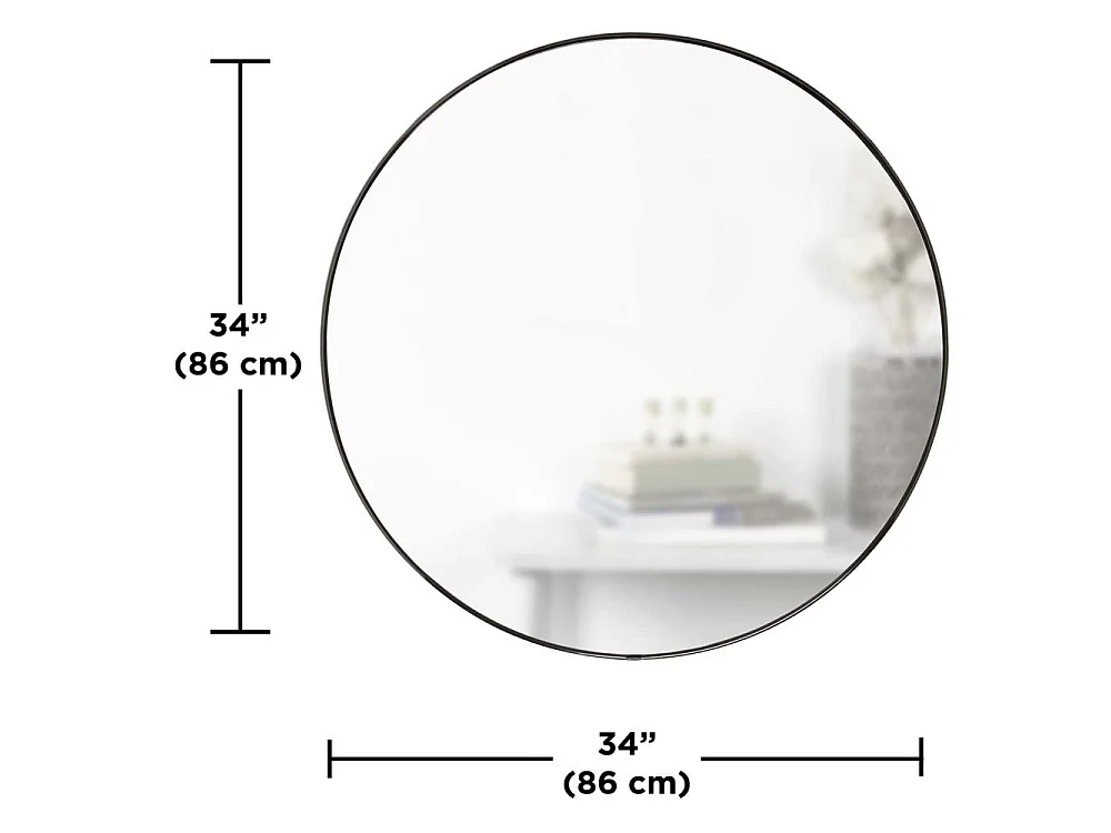 Miroir rond en métal 86 cm Hubba