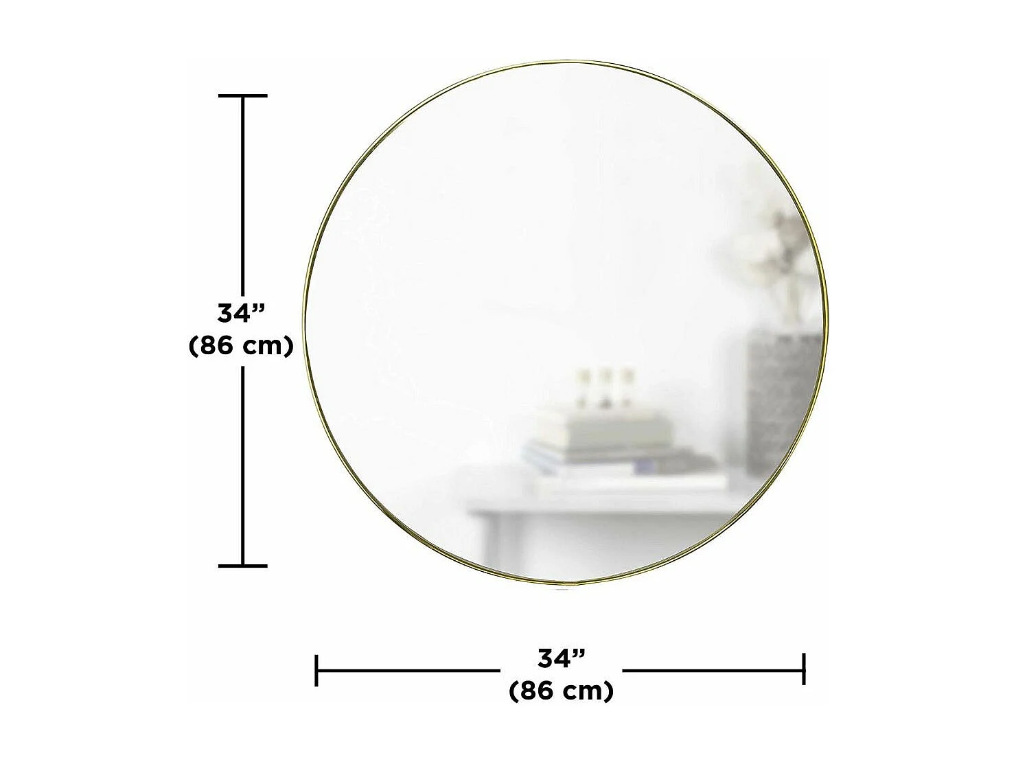 Miroir rond en métal 86 cm Hubba