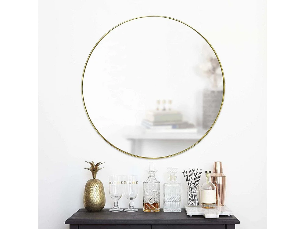 Miroir rond en métal 86 cm Hubba