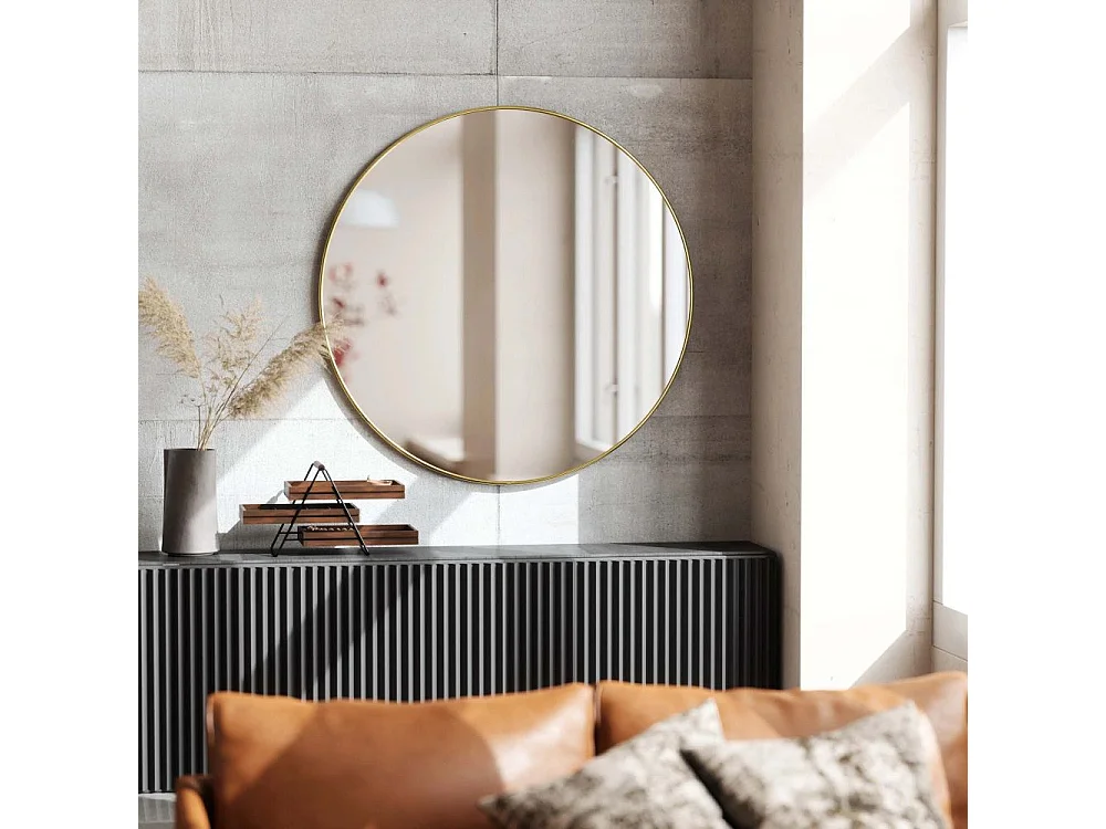 Miroir rond en métal 86 cm Hubba