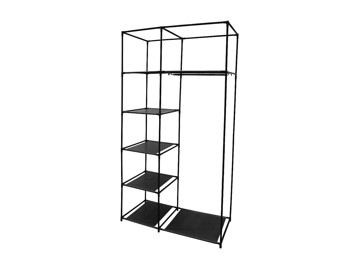 Structure Armoire 5 Cases Et 1 Penderie