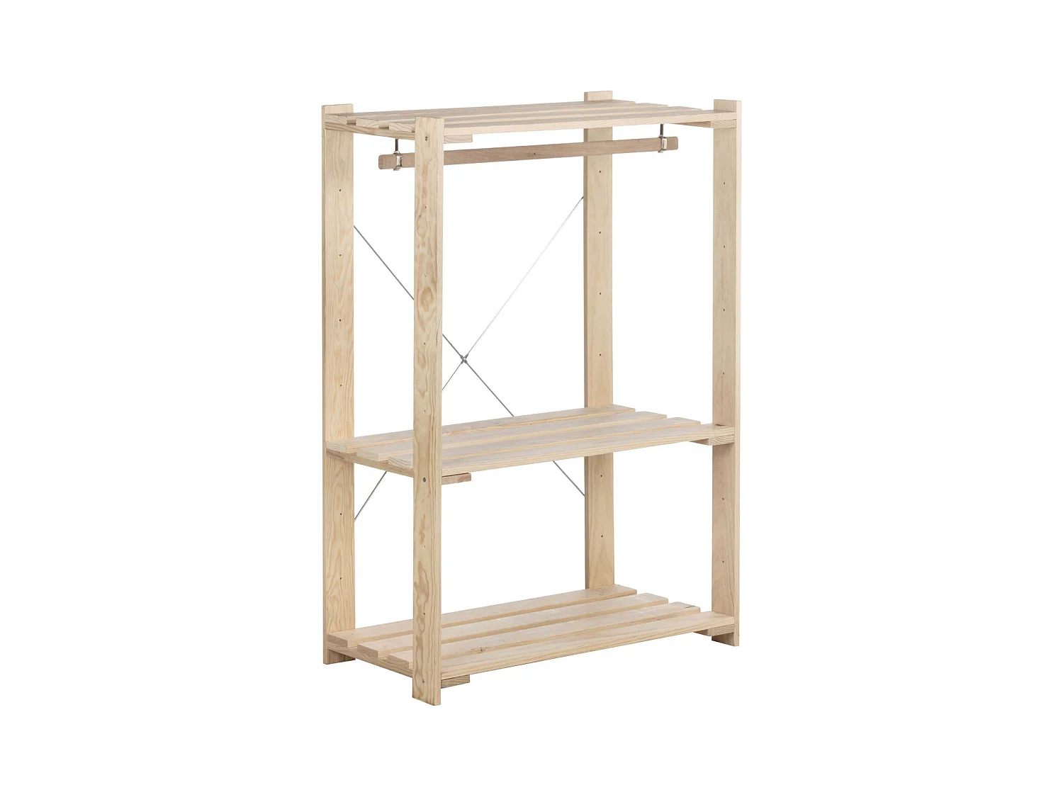 Penderie en pin massif Nova 76.5 x 38.5 x 110 cm