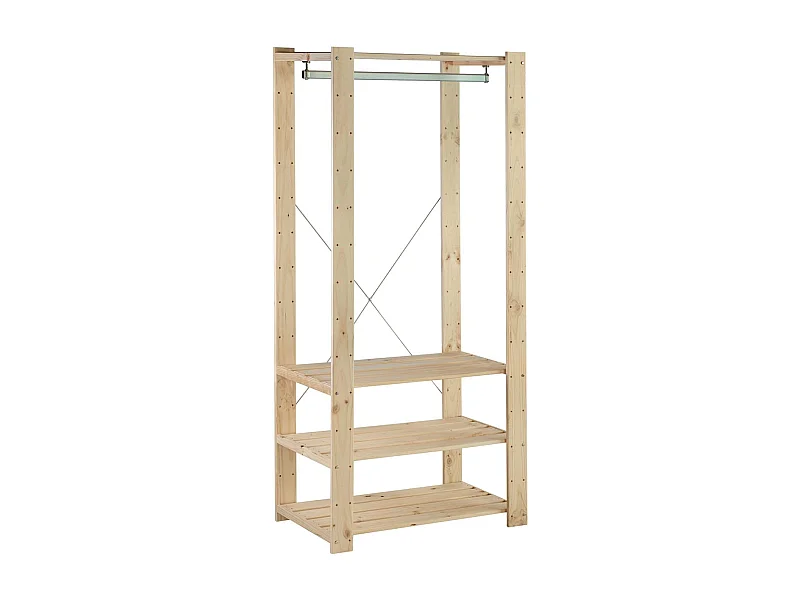 Penderie en pin massif Evolution Hauteur 174 cm