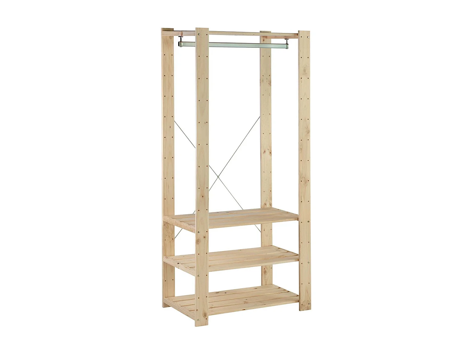 Penderie en pin massif Evolution Hauteur 174 cm