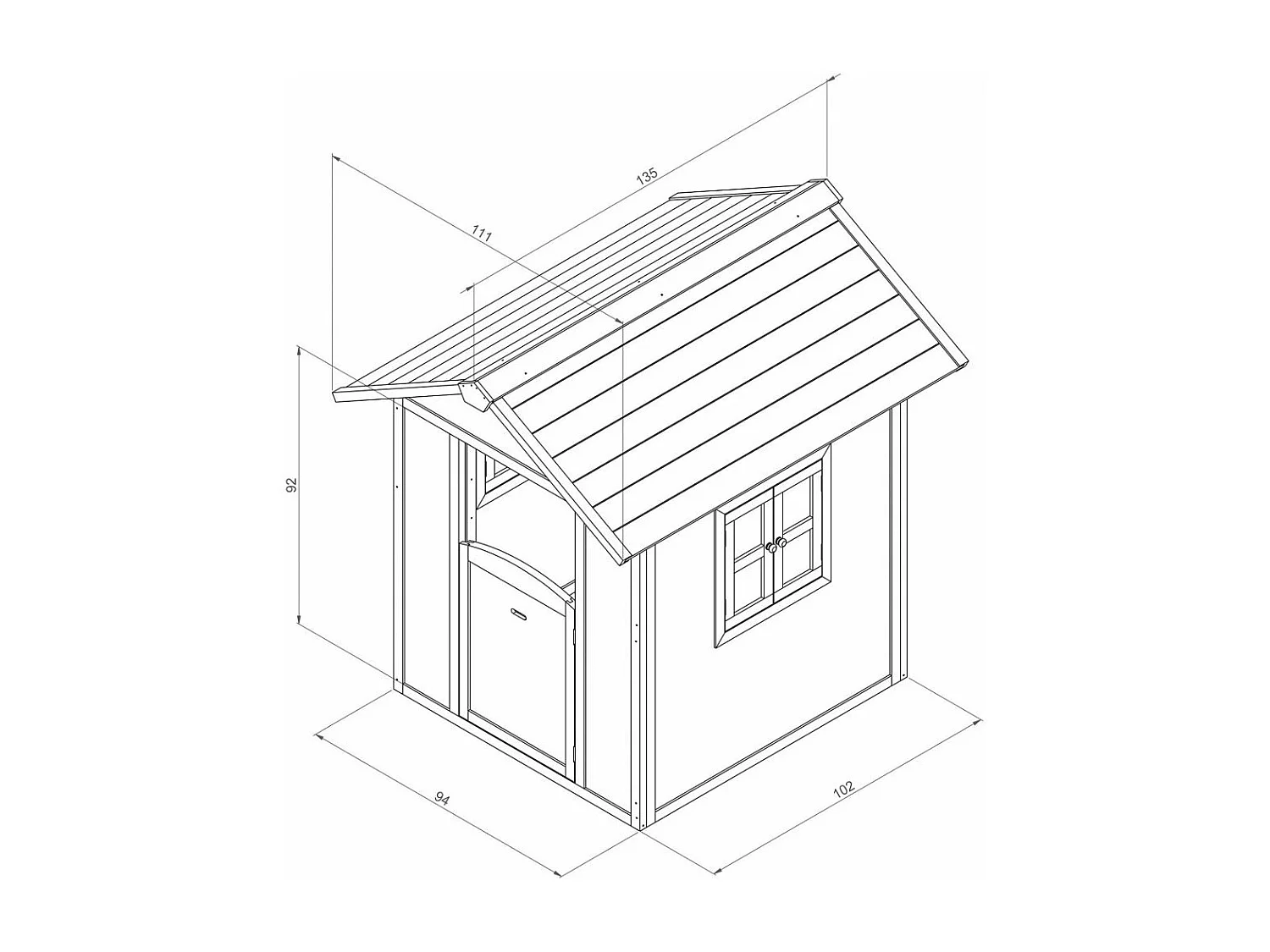 Cabane enfant en bois à peindre Noa