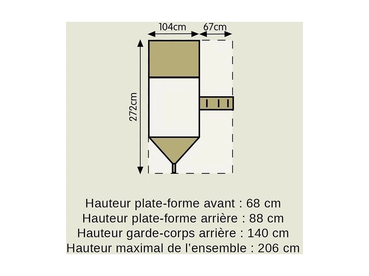 Cabane bateau pirate Galleon en bois