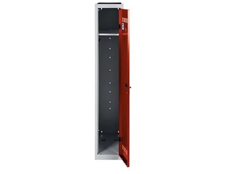Vestiaire industrie en acier 1 porte Valeo L30xH180xP50 – Fonctionnalité et Robustesse-Rouge