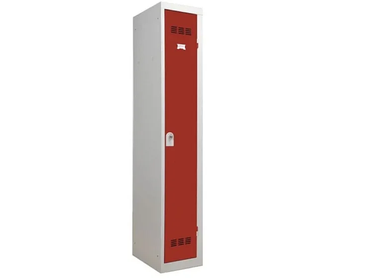 Vestiaire industrie en acier 1 porte Valeo L30xH180xP50 – Fonctionnalité et Robustesse-Rouge