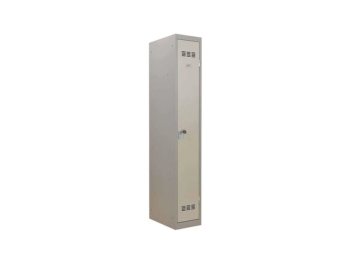 Vestiaire industriel métal gris 1 porte L31xH185xP51