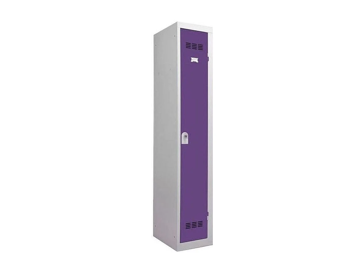 Vestiaire industriel métal violet 1 porte L31xH185xP51