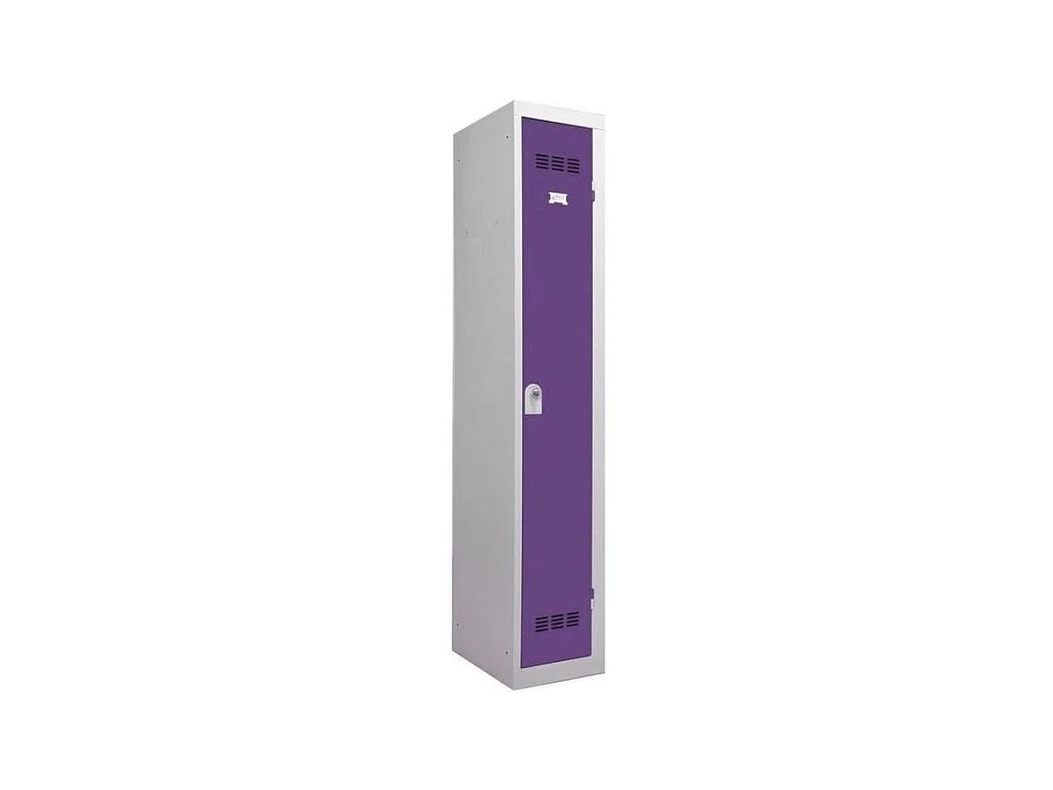 Vestiaire industriel métal violet 1 porte L31xH185xP51