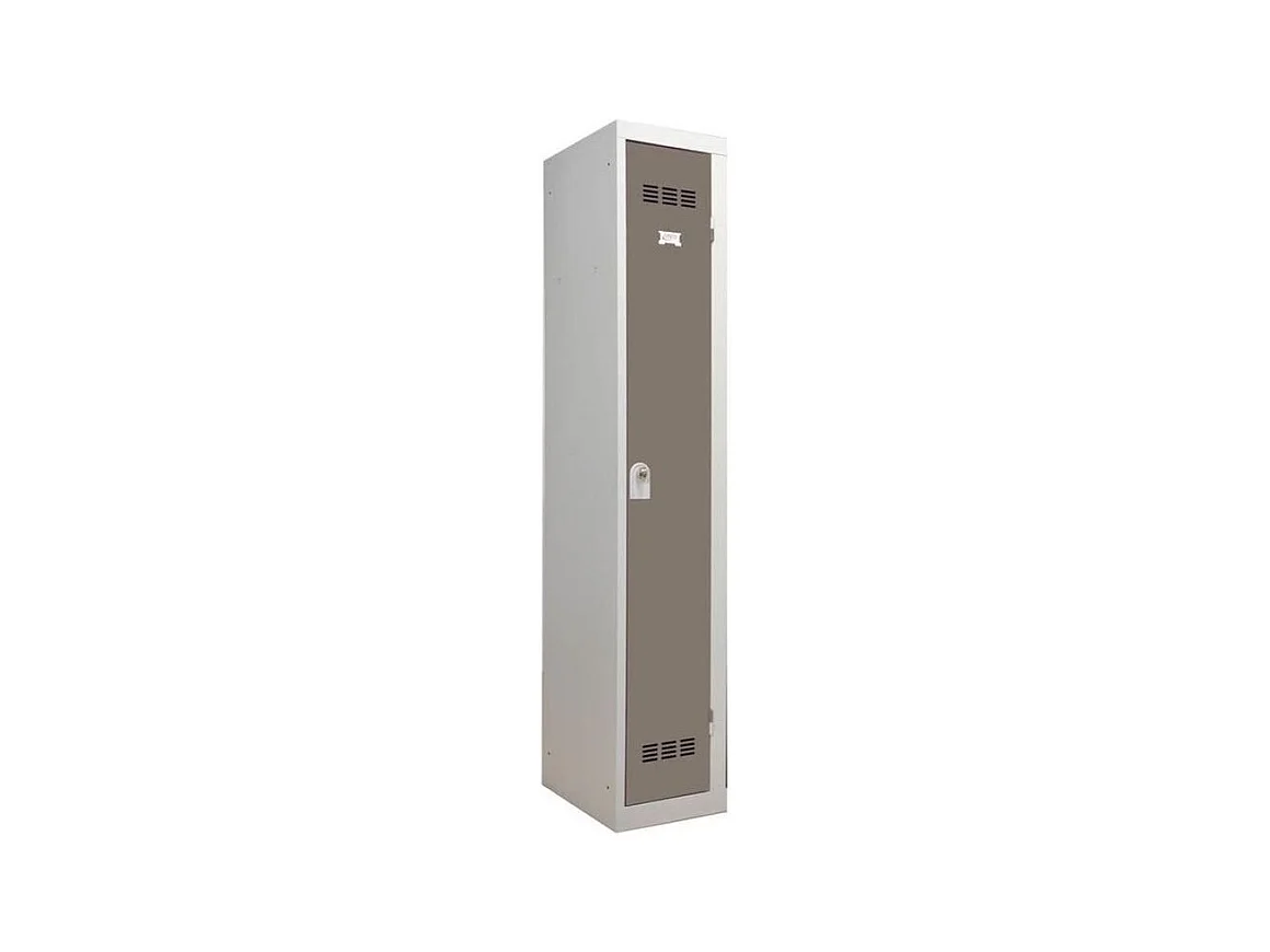 Vestiaire industriel métal taupe 1 porte L31xH185xP51