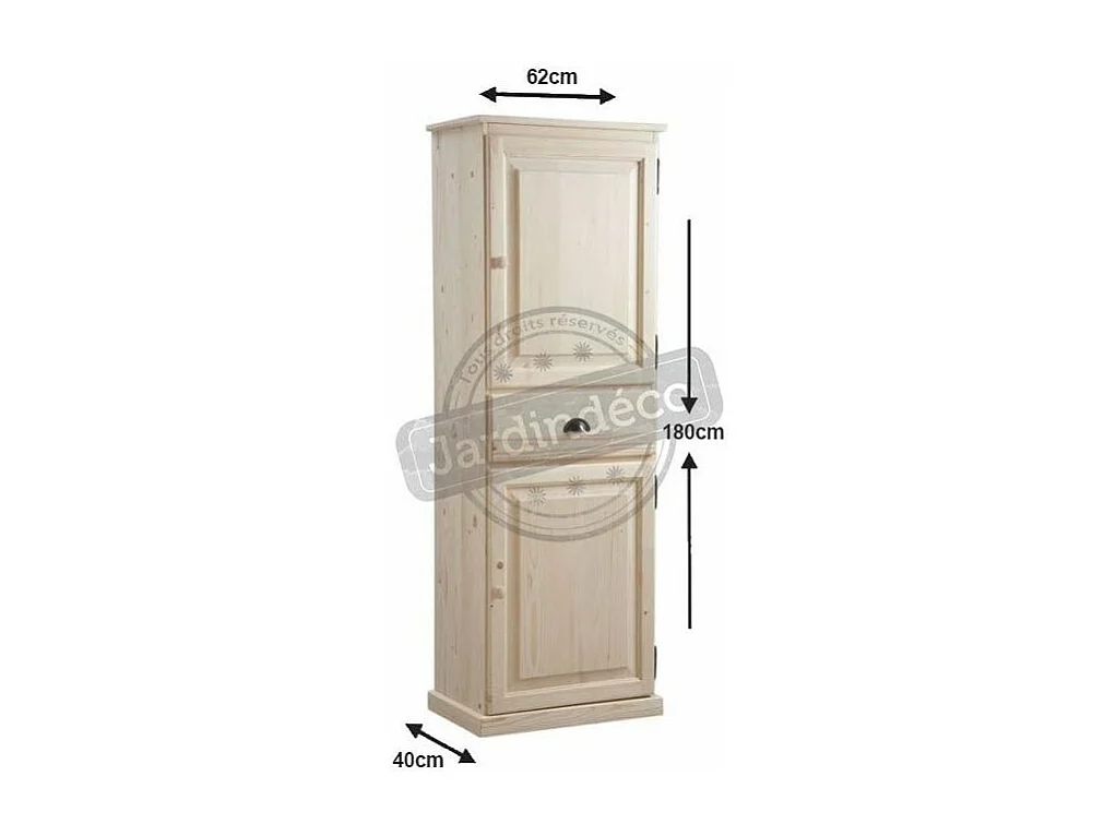 Bonnetière en Bois brut