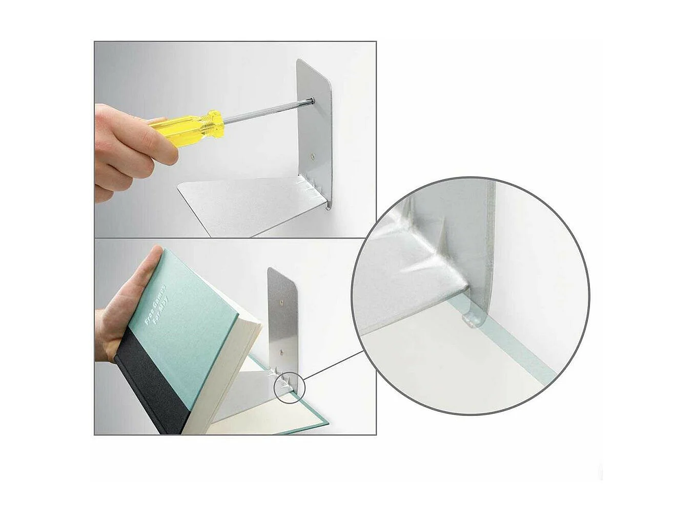 Etagère à livre invisible Conceal Lot de 3