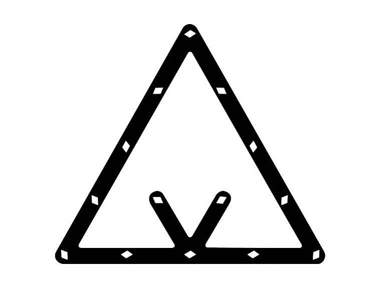 Lot de 6 Triangles de Positionnement "Billard" 24 cm Noir