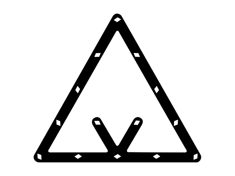 Lot de 6 Triangles de Positionnement "Billard" 24 cm Noir