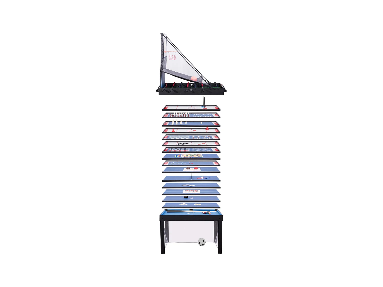 Table Multi-Jeux "20 en 1" 106cm Bleu