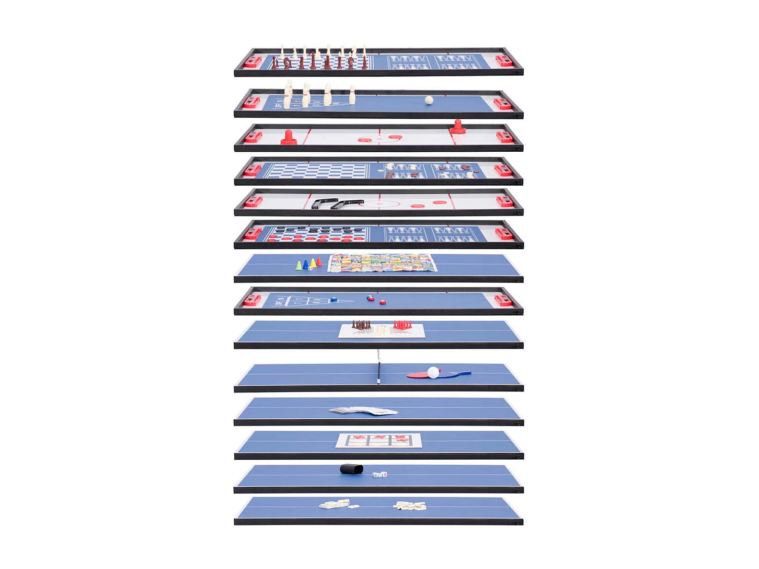 Table Multi-Jeux "20 en 1" 106cm Bleu