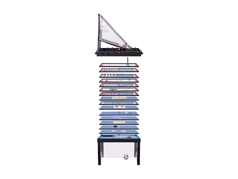 Table Multi-Jeux "20 en 1" 106cm Bleu