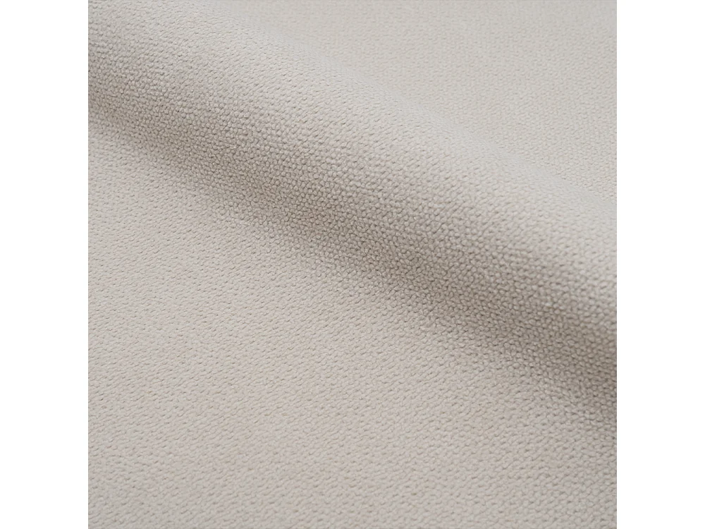 Cama de matrimonio de 140x190 cm en tejido beige con pies dorados - Koda