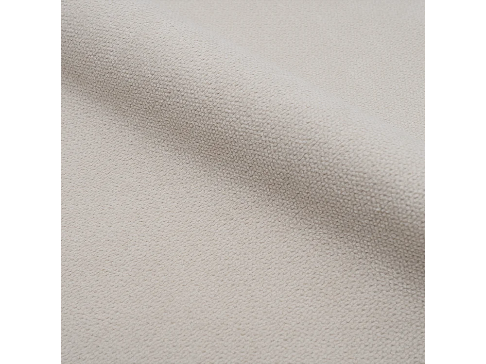 Lit double 140x190 cm en tissu beige et pieds doré - Koda