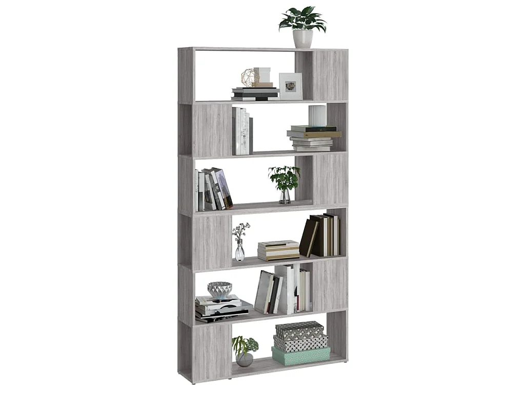 Bücherregal/Raumteiler Grau Sonoma 100x24x188 cm