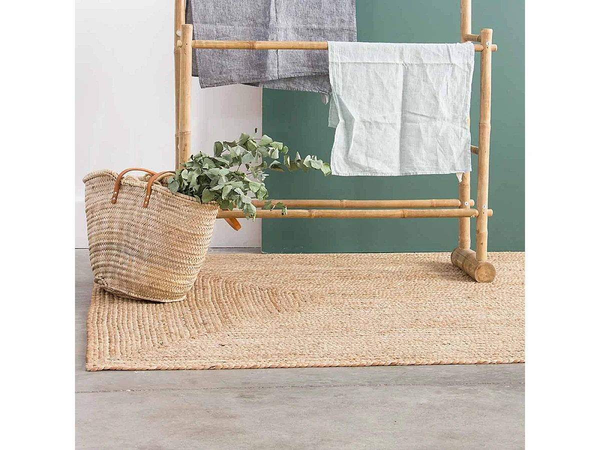 Tapis jute naturel rectangulaire