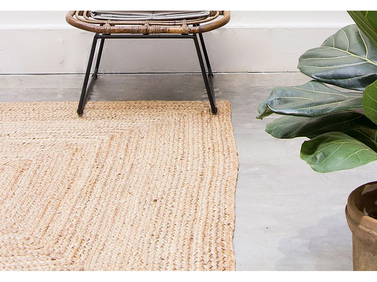 Tapis jute naturel rectangulaire