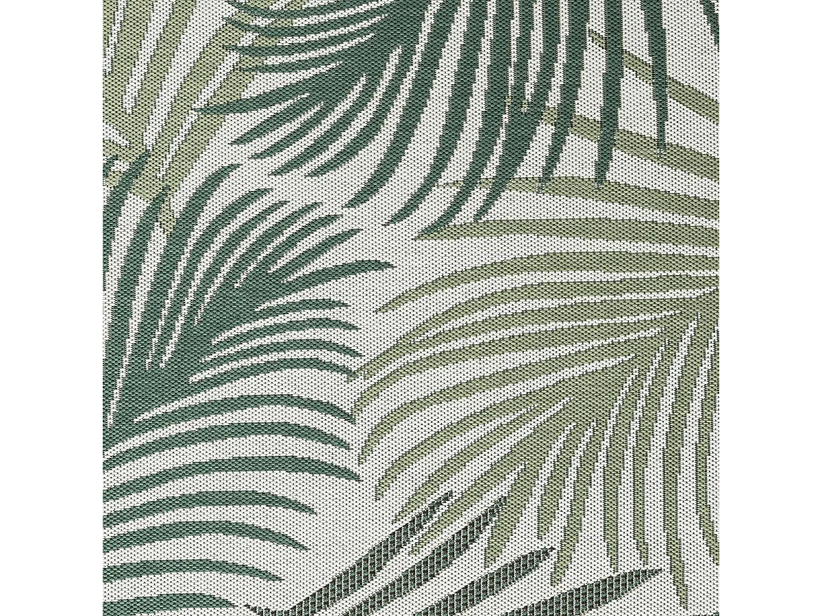 Tapis extérieur 120x170 tissé kilim vert et vert clair GREENLEAF