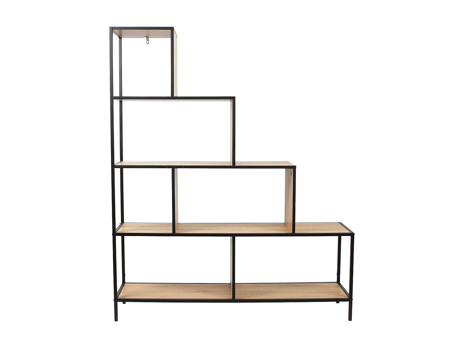 Etagere Escalier Edison H146cm Noir, Marron