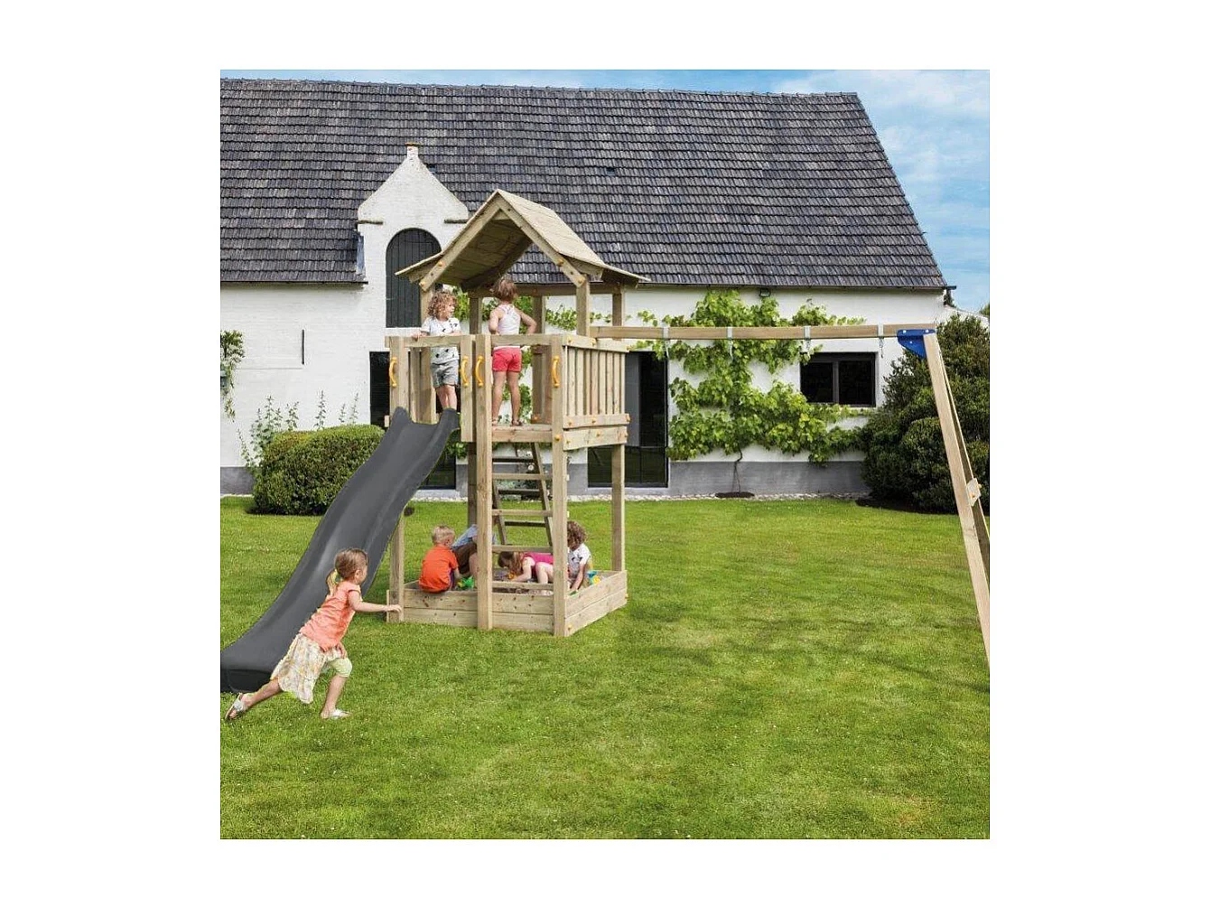 Glissière de toboggan en PEHD Tsuri 290 cm Anthracite