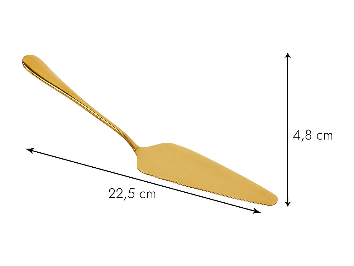 Pelle à tarte en inox doré 22 cm (Lot de 2)