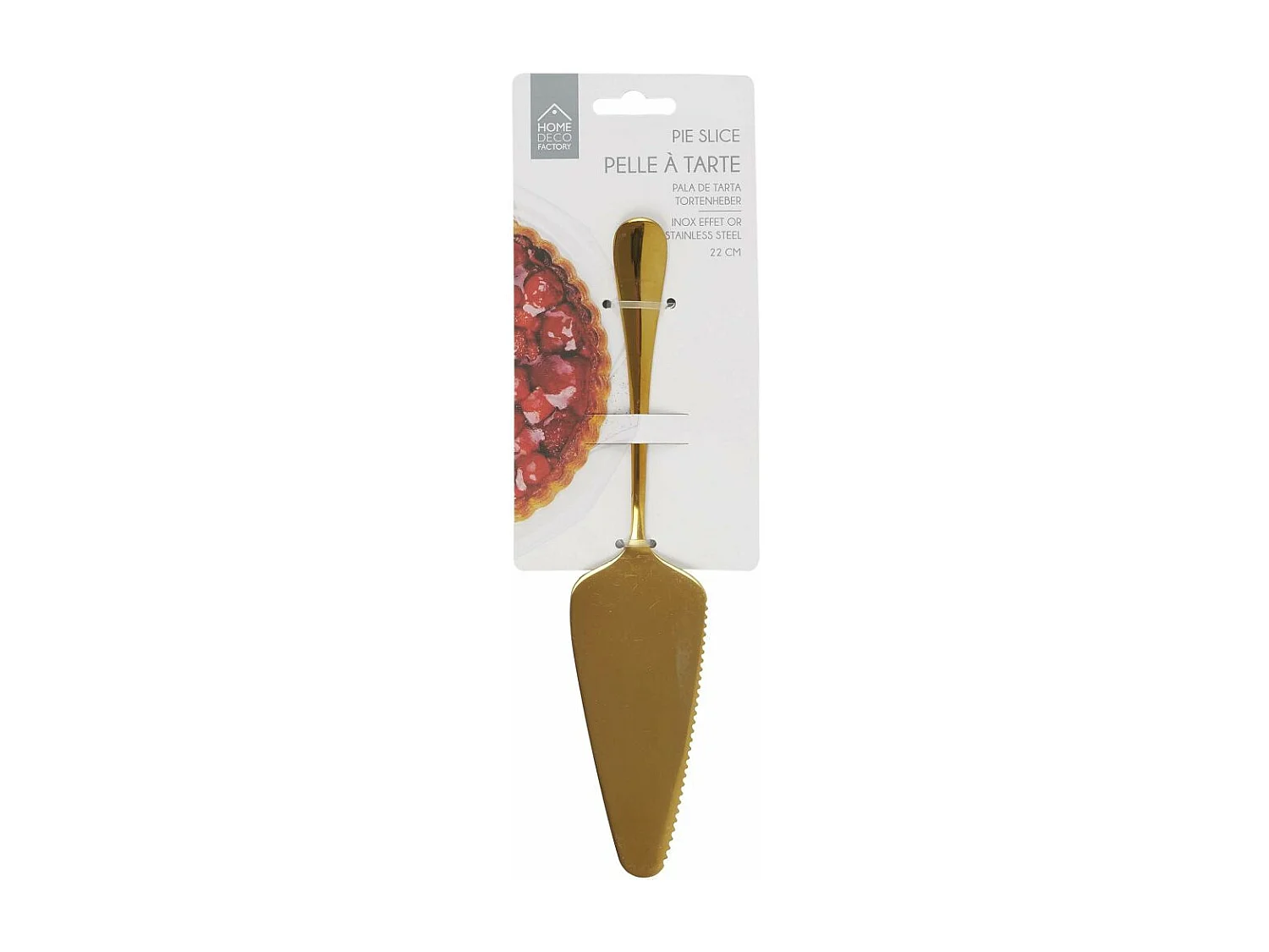 Pelle à tarte en inox doré 22 cm (Lot de 2)