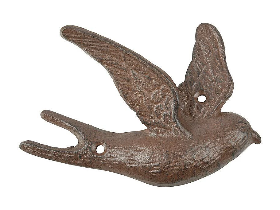 Crochet en fonte vol d'oiseau (Lot de 3)