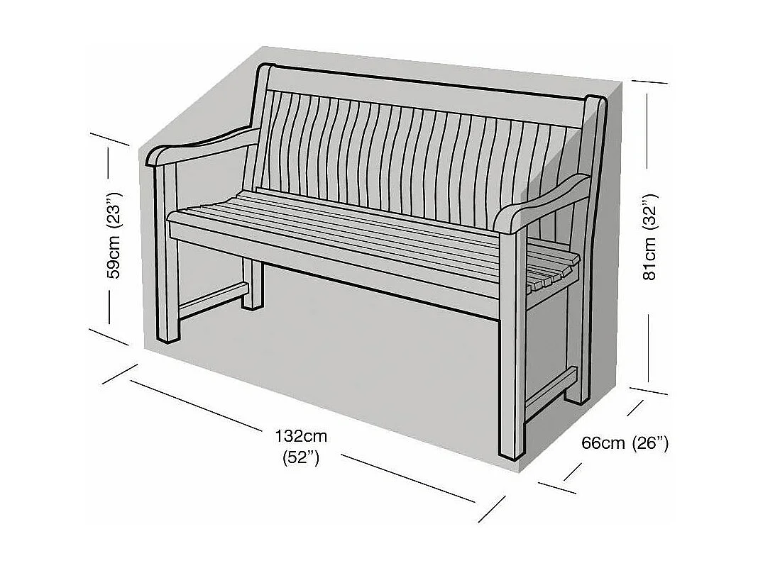 Housse de protection banc de jardin 2 places