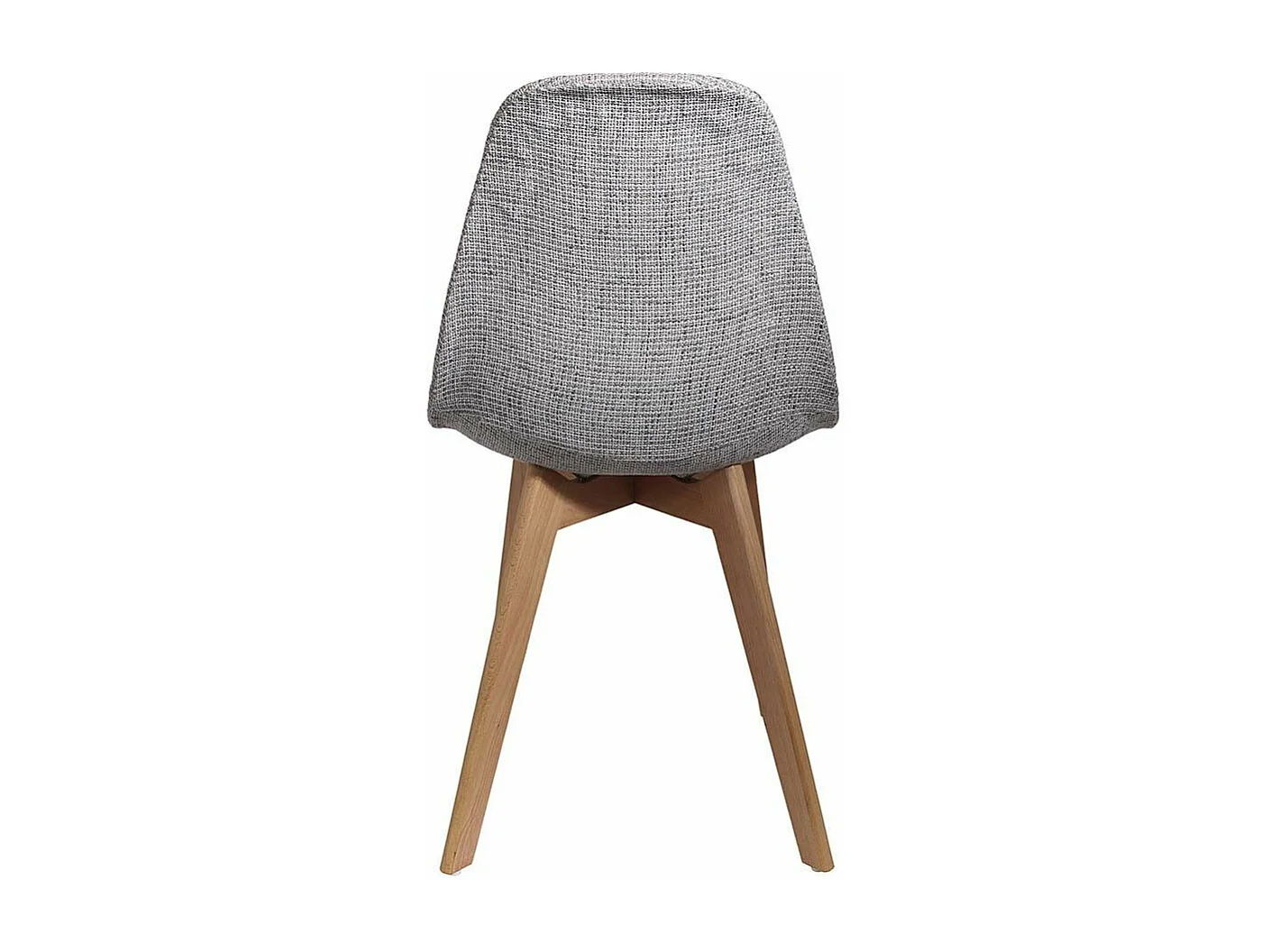 Chaise scandinave assise grosse maille Gris clair